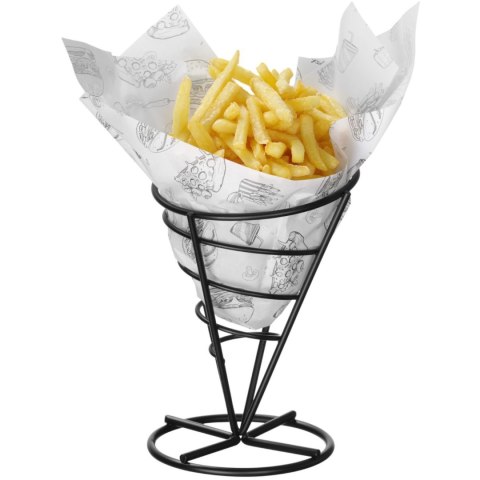 Papier pergaminowy do przekąsek frytek 25x35 cm wzór fast food - 500 szt. Hendi