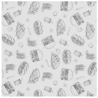 Papier pergaminowy do przekąsek frytek 30.5x30.5 cm wzór fast food - 500 szt. Hendi