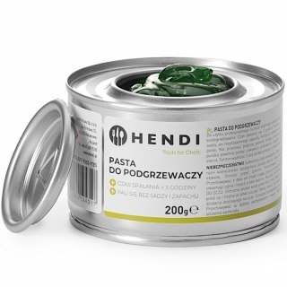 Pasta do podgrzewaczy do potraw etanol 200 g - 72 puszki Hendi