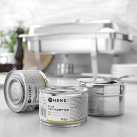 Pasta do podgrzewaczy do potraw etanol 200 g - 72 puszki Hendi