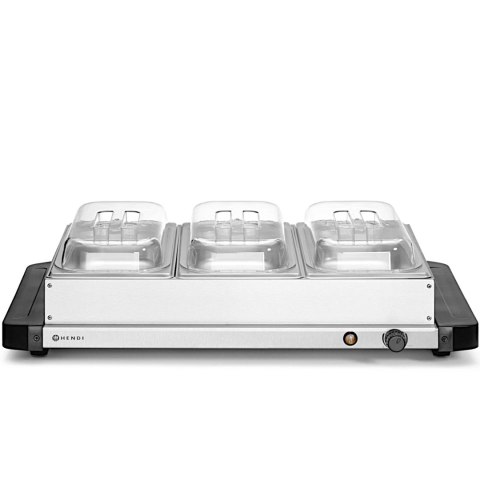 Podgrzewacz elektryczny płyta grzewcza do potraw 3x GN 1/3 400 W Duralex