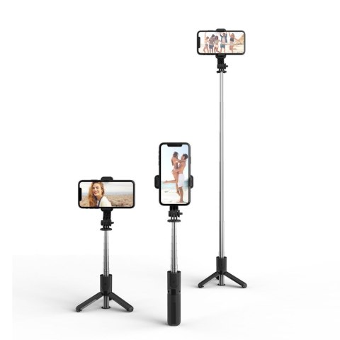 Selfie stick kijek statyw do zdjęć tripod Bluetooth do 72cm - czarny Tech-Protect