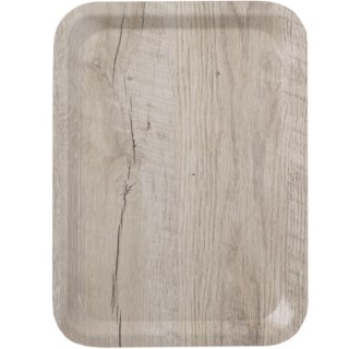 Taca do serwowania prostokątna antypoślizgowa 240x340 mm - jasne drewno Amer Box