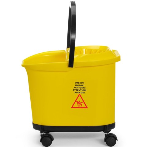 Wiadro do mopa mycia podłóg z wyżymaczką podstawą na kółkach 16 l Hendi