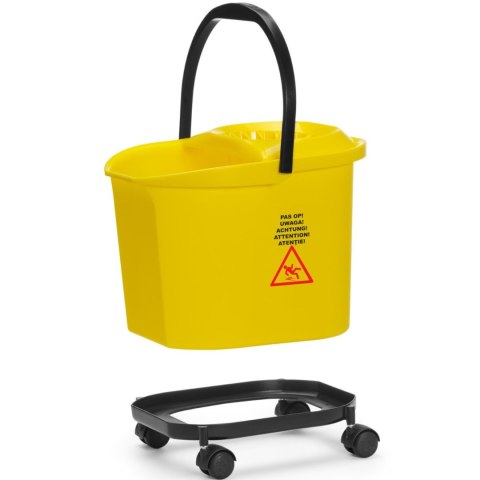 Wiadro do mopa mycia podłóg z wyżymaczką podstawą na kółkach 16 l Hendi