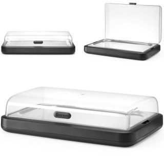 Witrynka ekspozycyjna z wkładem chłodzącym UNIQ GN 1/1 - czarna Hendi