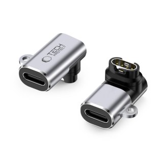 Adapter przejściówka kątowa USB-C do zegarka Garmin - szary Tech-Protect