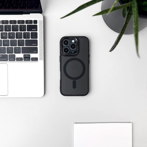 Etui pokrowiec ochronny na iPhone 17 Fashion Case MagSafe - czarne HURTEL