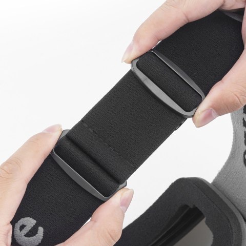 Gogle narciarskie bezramkowe nieparujące UV400 - czarne Qunature