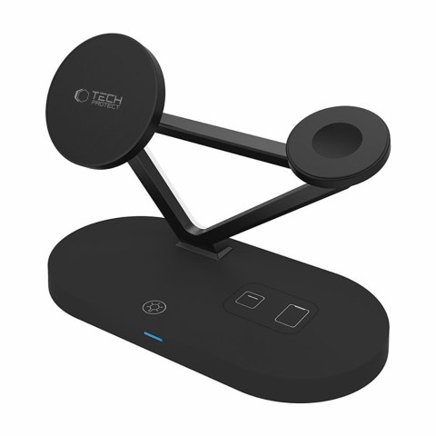 Ładowarka bezprzewodowa 3w1 ze stojakiem do urządzeń Apple - czarna Tech-Protect