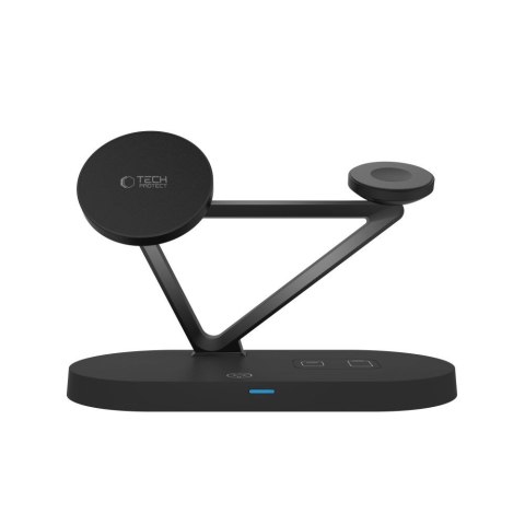 Ładowarka bezprzewodowa 3w1 ze stojakiem do urządzeń Apple - czarna Tech-Protect