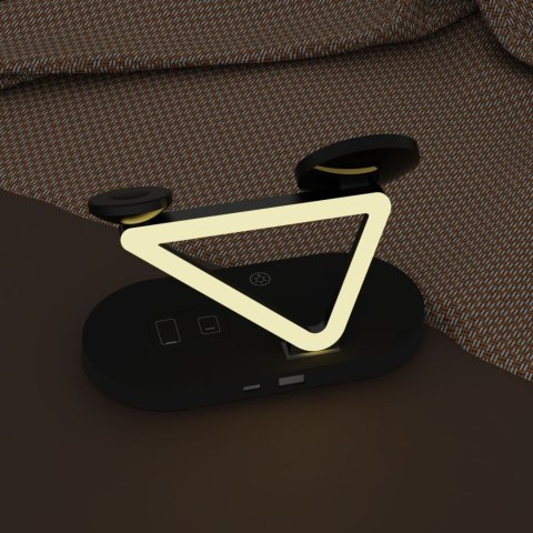 Ładowarka bezprzewodowa 3w1 ze stojakiem do urządzeń Apple - czarna Tech-Protect