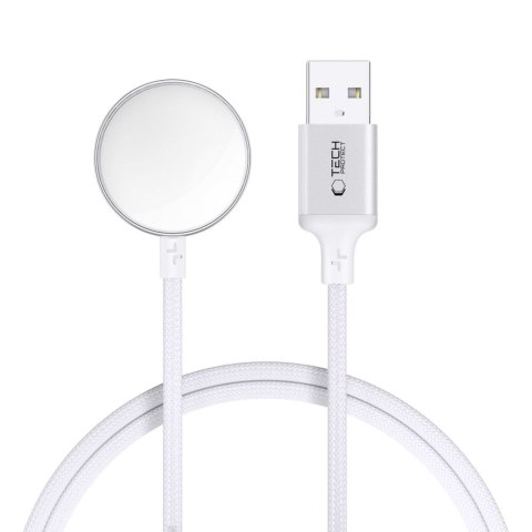 Ładowarka indukcyjna do zegarka Apple Watch USB-A 3W 1m - biała Tech-Protect