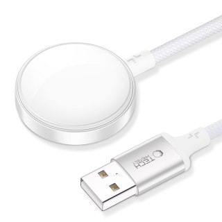Ładowarka indukcyjna do zegarka Apple Watch USB-A 3W 1m - biała Tech-Protect