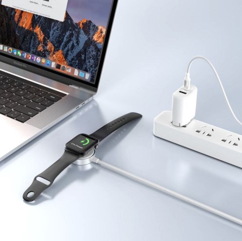 Ładowarka indukcyjna do zegarka Apple Watch USB-A 3W 1m - biała Tech-Protect