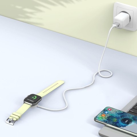 Ładowarka indukcyjna do zegarka Apple Watch USB-A 3W 1m - biała Tech-Protect