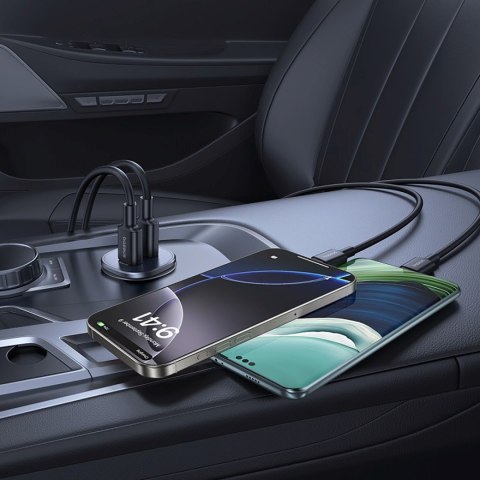 Ładowarka samochodowa 2 x USB-C 30W - czarna BASEUS
