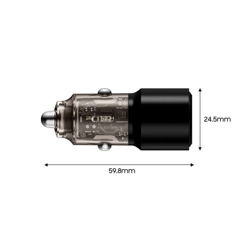 Ładowarka samochodowa 2x USB-C PD 100W - czarna Tech-Protect