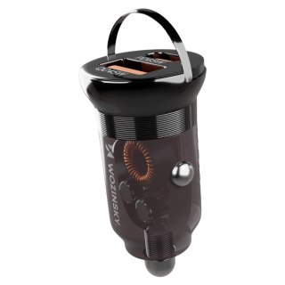 Ładowarka samochodowa USB-A USB-C PD QC 65W - czarna WOZINSKY