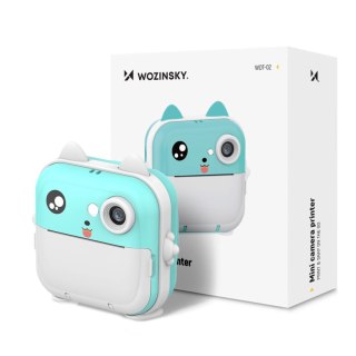 Mini drukarka termiczna WDT-02 z aparatem kamerą dla dzieci - niebieska WOZINSKY