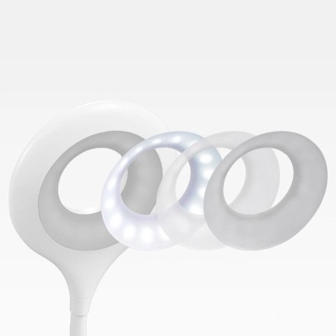 Mini lampka bezprzewodowa LED do czytania z klipsem kablem USB-C 80lm - biała WOZINSKY