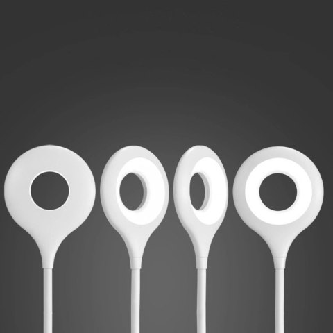 Mini lampka bezprzewodowa LED do czytania z klipsem kablem USB-C 80lm - biała WOZINSKY