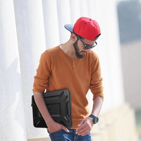 Pokrowiec etui usztywniane wodoodporne na laptopa 15-16'' - czarny Tech-Protect