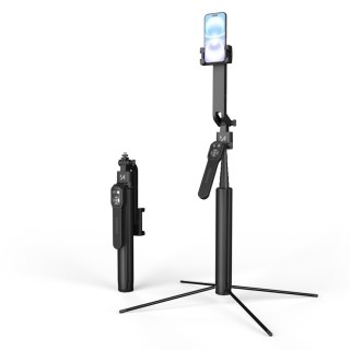 Selfie stick kijek statyw do zdjęć ze śledzeniem twarzy 360 AI sterowaniem gestami - czarny WOZINSKY