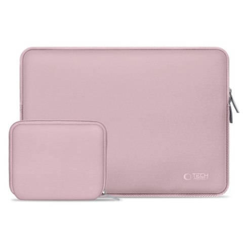 Torba pokrowiec Neoslim na laptopa 15-16'' + etui na akcesoria - różowy Tech-Protect