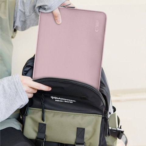 Torba pokrowiec Neoslim na laptopa 15-16'' + etui na akcesoria - różowy Tech-Protect