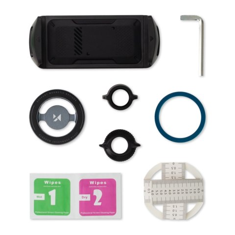 Uchwyt magnetyczny biurkowy 360 składany na telefon tablet - szary WOZINSKY