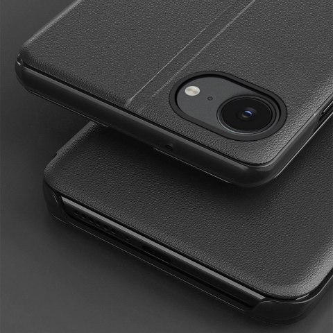 Etui futerał z klapką podstawką na iPhone 16e Eco Leather View Case - czarny HURTEL