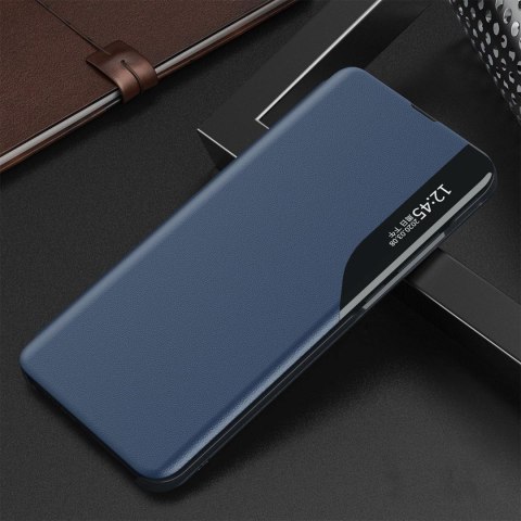 Etui futerał z klapką podstawką na iPhone 16e Eco Leather View Case - niebieski HURTEL