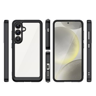 Etui pokrowiec na Samsung Galaxy S25 Edge z elastyczną ramką Outer Space Case - czarne HURTEL