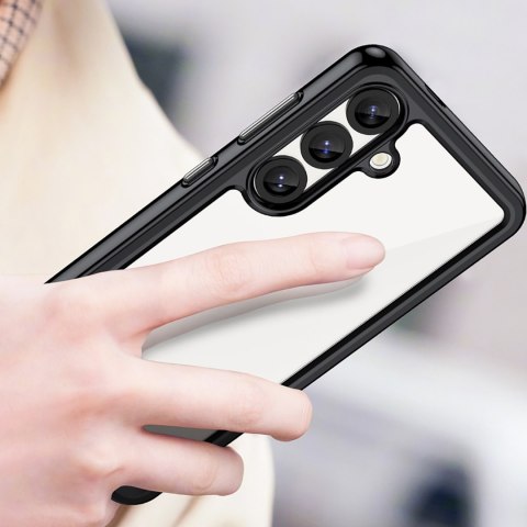 Etui pokrowiec na Samsung Galaxy S25 Edge z elastyczną ramką Outer Space Case - czarne HURTEL