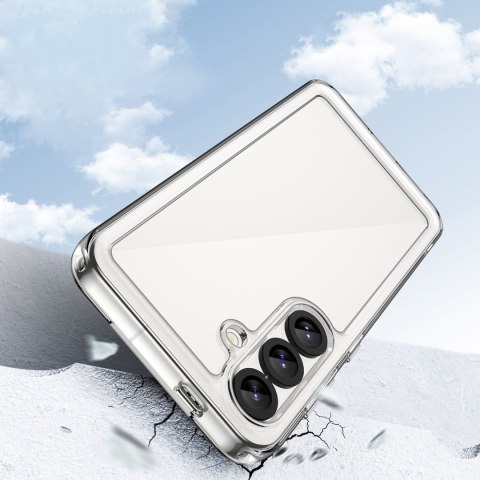 Etui pokrowiec na Samsung Galaxy S25 Edge z elastyczną ramką Outer Space Case - przezroczyste HURTEL