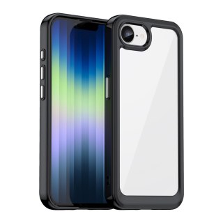 Etui pokrowiec z elastyczną ramką na iPhone 16e Outer Space Case - czarny HURTEL