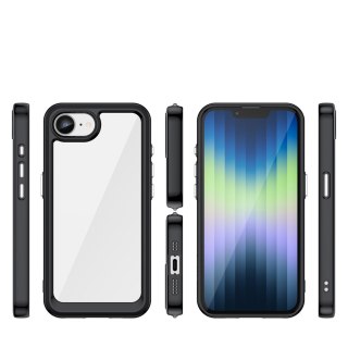 Etui pokrowiec z elastyczną ramką na iPhone 16e Outer Space Case - czarny HURTEL