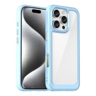 Etui pokrowiec z elastyczną ramką na iPhone 16e Outer Space Case - niebieski HURTEL