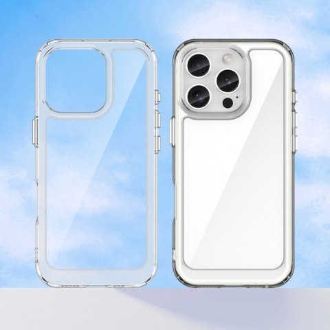 Etui pokrowiec z elastyczną ramką na iPhone 16e Outer Space Case - przezroczysty HURTEL