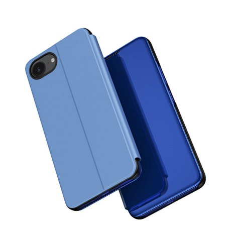Etui pokrowiec z klapką na iPhone 16e Clear View Case - niebieski HURTEL