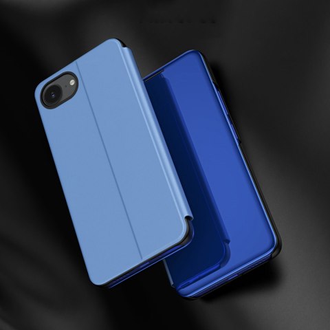 Etui pokrowiec z klapką na iPhone 16e Clear View Case - niebieski HURTEL