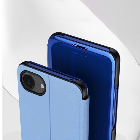 Etui pokrowiec z klapką na iPhone 16e Clear View Case - niebieski HURTEL