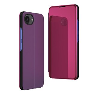 Etui pokrowiec z klapką na iPhone 16e Clear View Case - różowy HURTEL