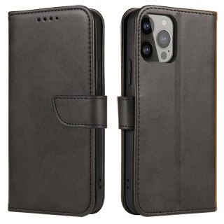 Etui pokrowiec z klapką na iPhone 16e Magnet Case - czarny HURTEL