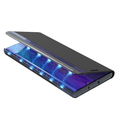 Etui pokrowiec z klapką podstawką na iPhone 16e New Sleep Case - czarny HURTEL