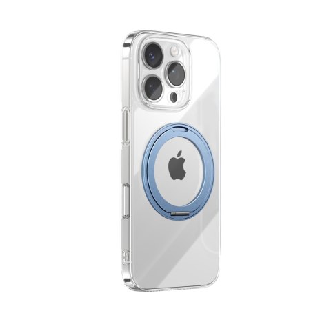Etui pokrowiec z ringiem-podstawką 360 do iPhone 16 Pro Max MagSafe - niebieskie JOYROOM