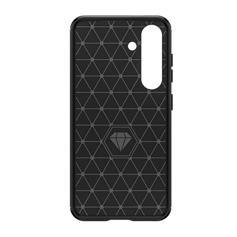 Etui silikonowe plecki na iPhone 16e Carbon Case - czarne HURTEL