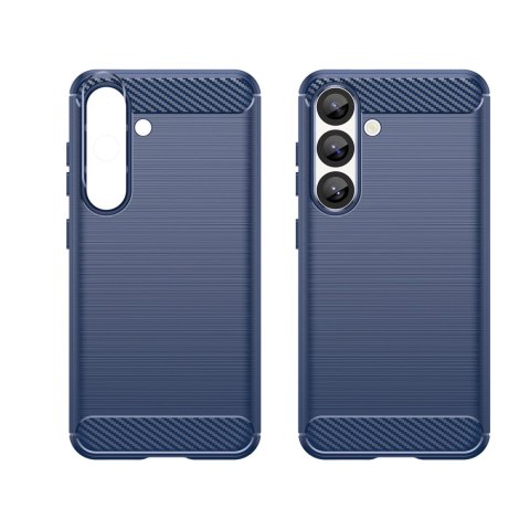 Etui silikonowe plecki na iPhone 16e Carbon Case - niebieskie HURTEL