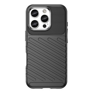 Etui silikonowy pancerny pokrowiec na iPhone 16e Thunder Case - czarny HURTEL